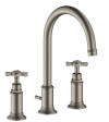 3-hole basin mixer 180 with cross handles and pop-up waste set