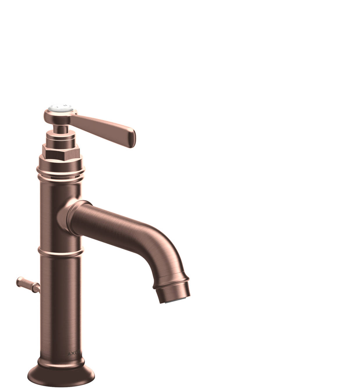 Single lever basin mixer 100 with lever handle and pop-up waste set, Brushed Red Gold, 16515310