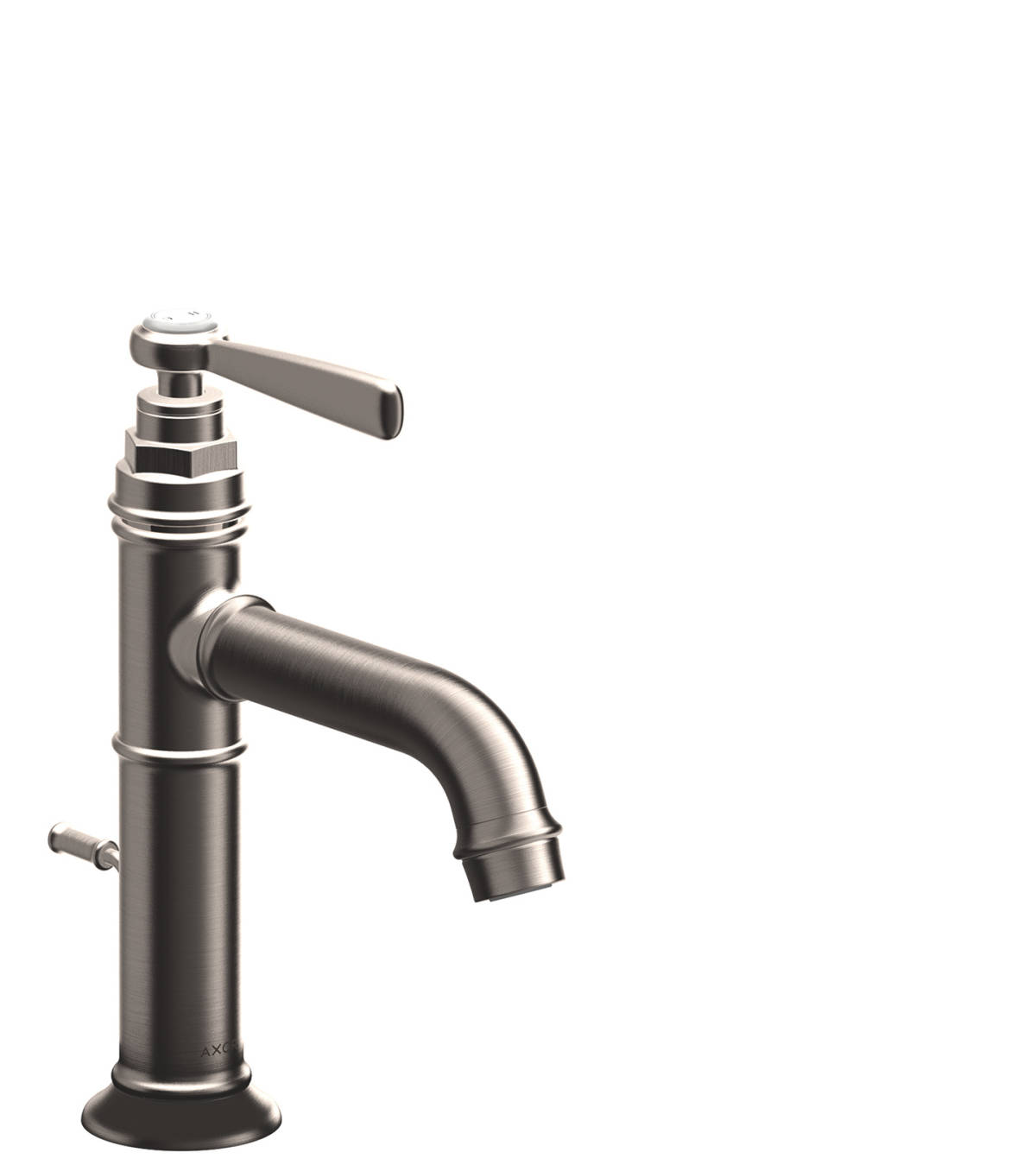 Single lever basin mixer 100 with lever handle and pop-up waste set, Stainless Steel Optic, 16515800