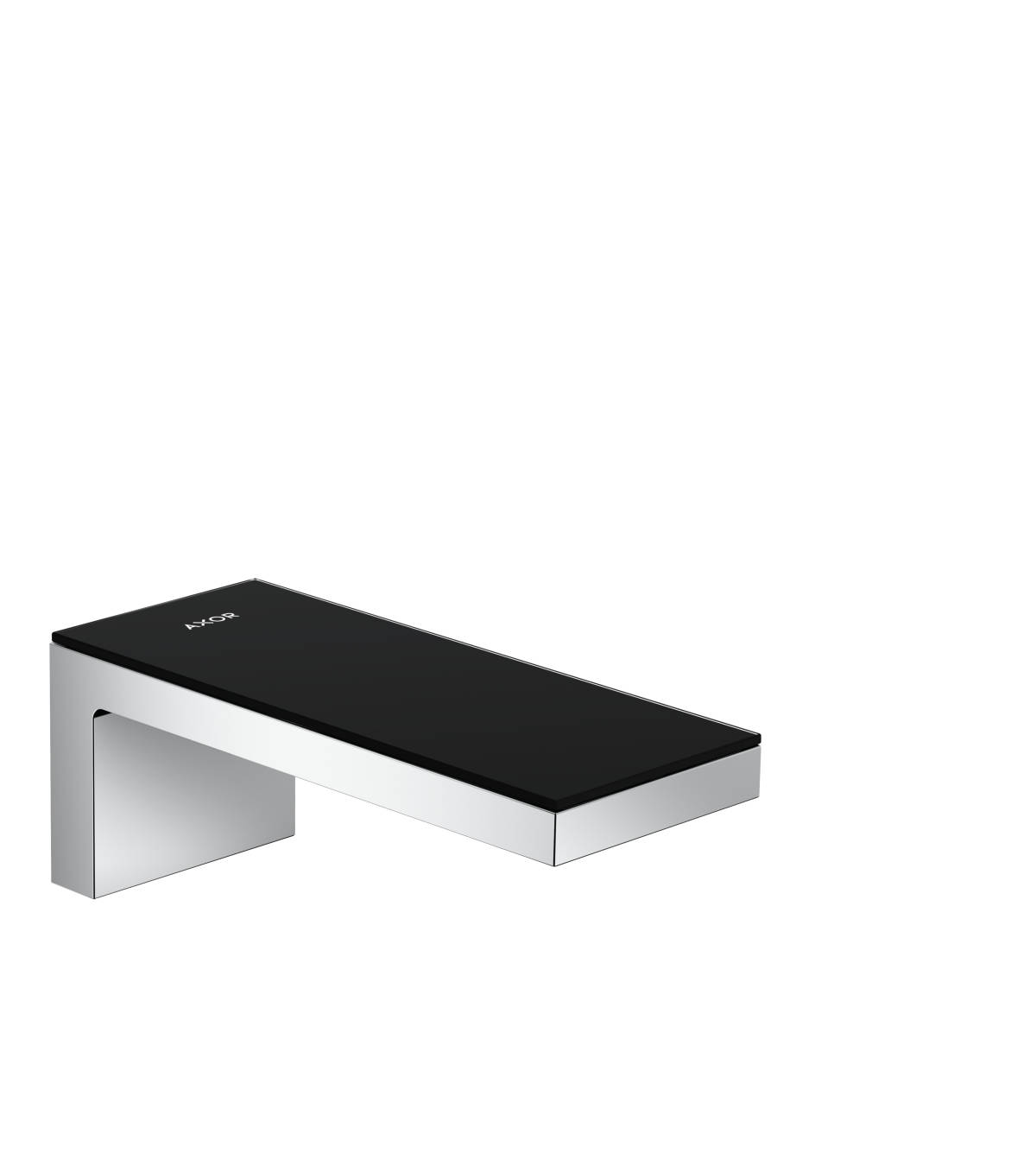 Bath spout, Chrome/Black Glass, 47410600