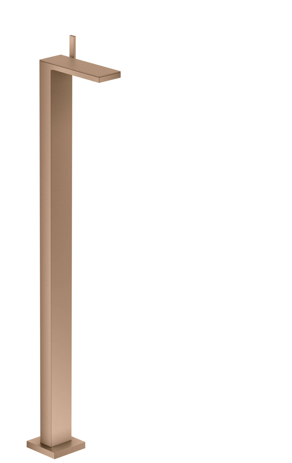 Single lever basin mixer floor-standing with push-open waste set without plate, Brushed Red Gold, 47042310