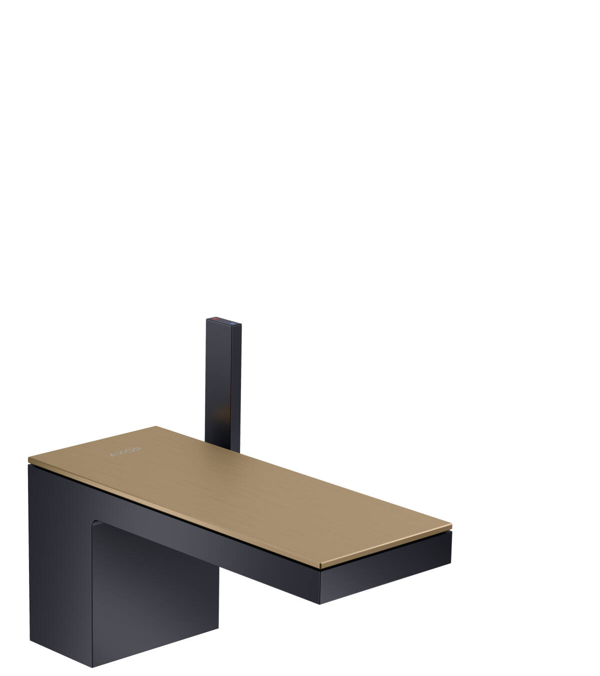 Single lever basin mixer 70 with push-open waste set, Satin Black / Brushed Bronze, 47010360