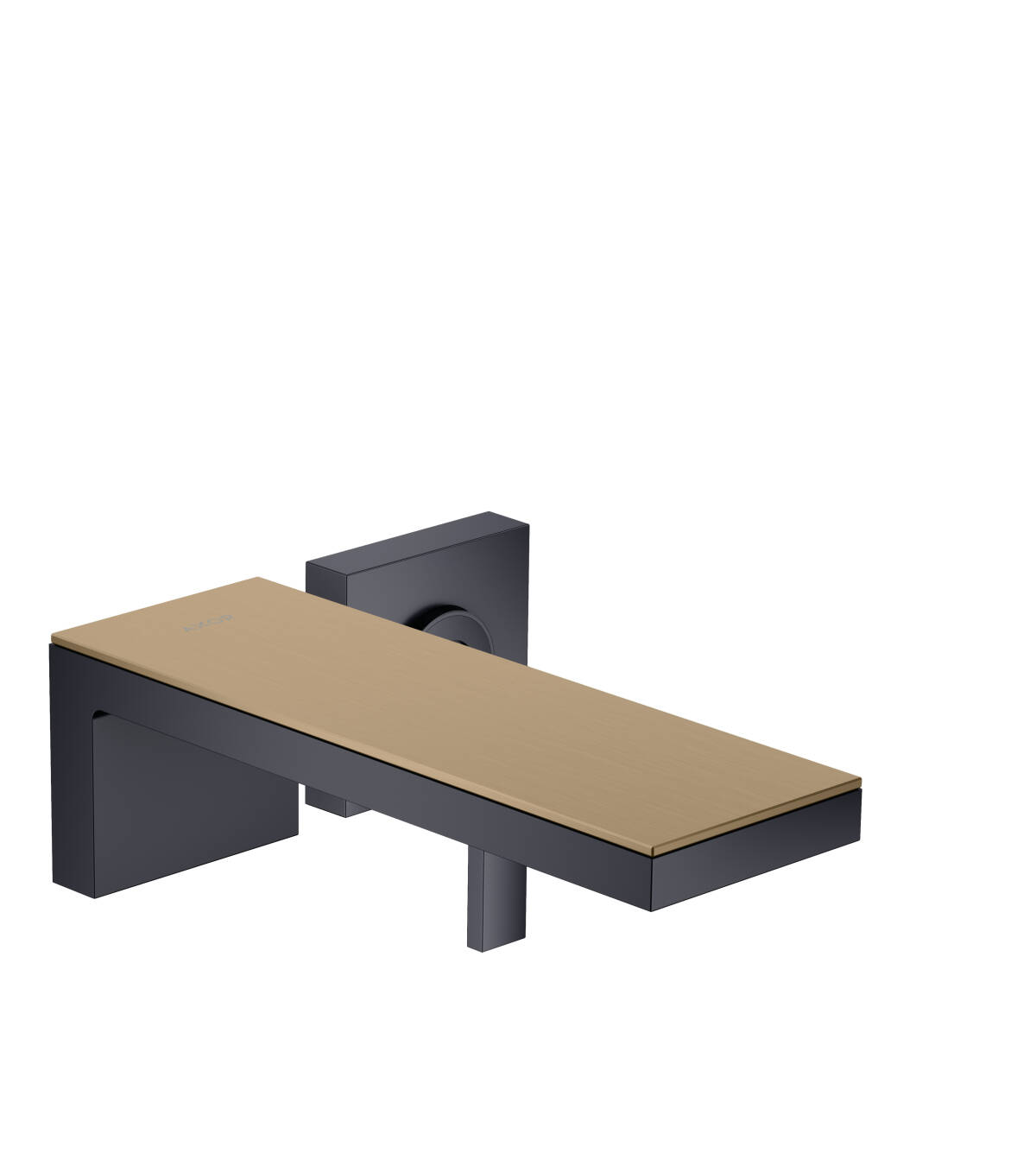 Single lever basin mixer for concealed installation wall-mounted with spout 221 mm, Satin Black / Brushed Bronze, 47060360