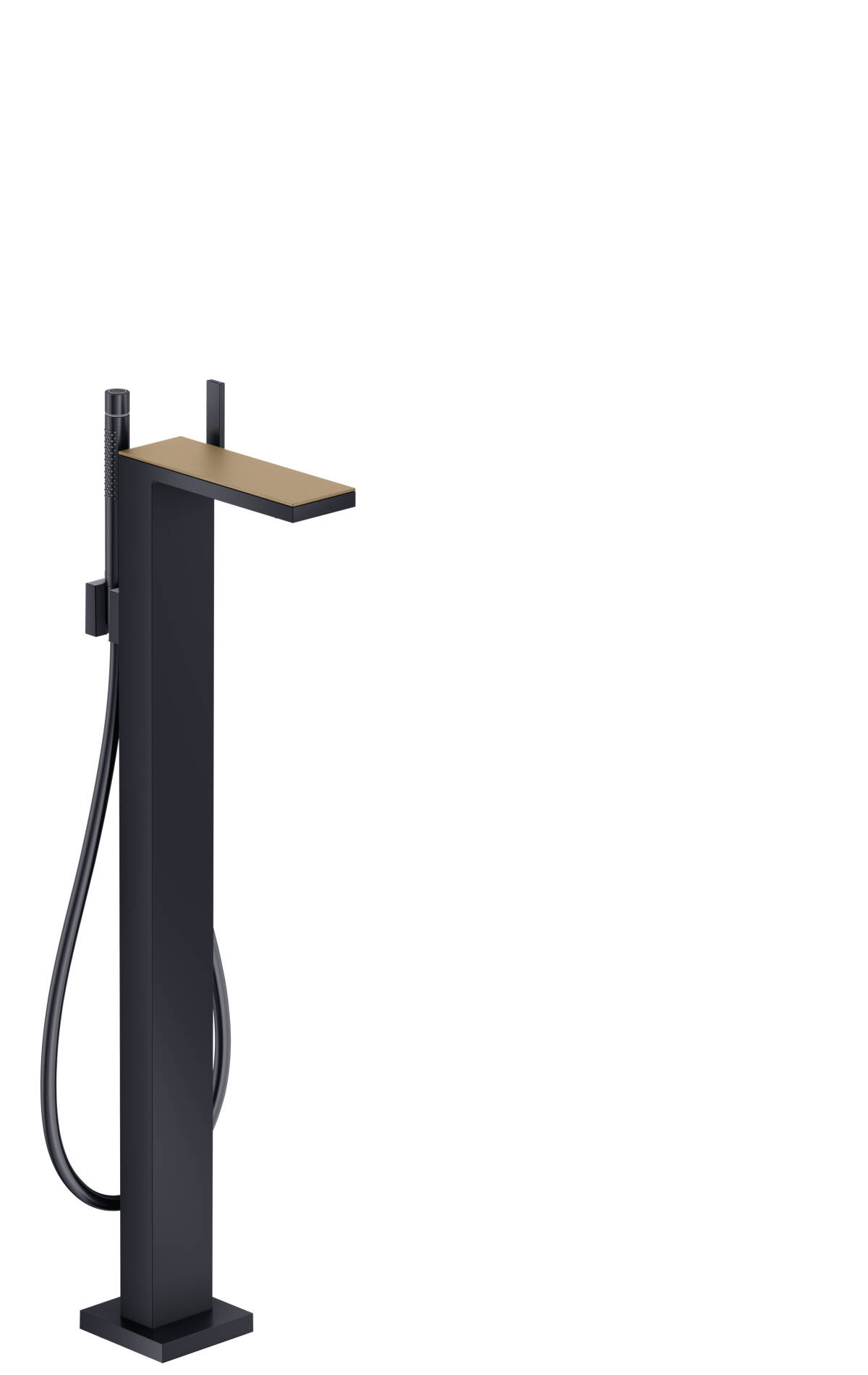Single lever bath mixer floor-standing, Satin Black / Brushed Bronze, 47440360