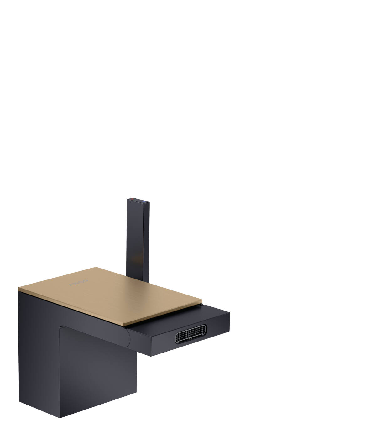 Single lever bidet mixer with push-open waste set, Satin Black / Brushed Bronze, 47210360