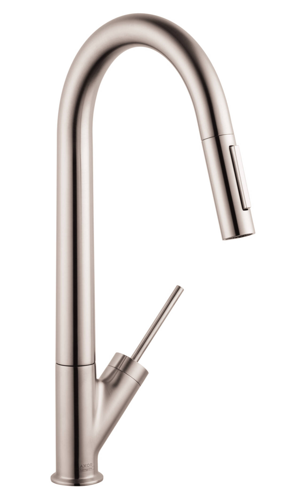 Axor Kitchen Faucets Starck Higharc Faucet 2 Spray Higharc Kitchen Faucet 2 Spray Pull Down 1 75 Gpm Steel Optic