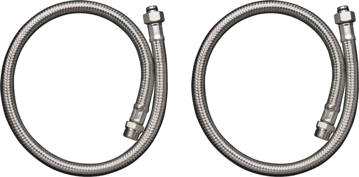 Connection tube set for 2-hole rim mounted thermostatic bath mixer, n.a., 13089000